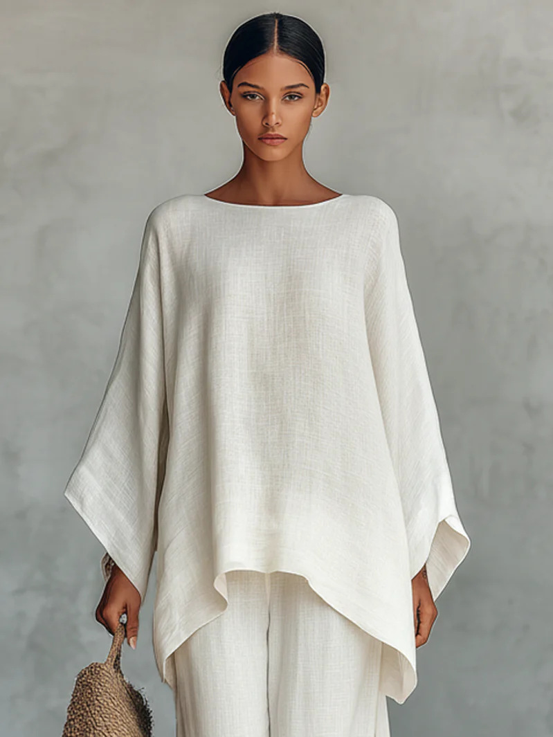 Women’s Linen Blend Two-Piece Set - Image 2