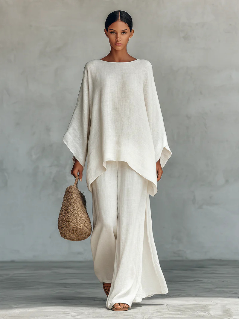 Women’s Linen Blend Two-Piece Set - Image 3