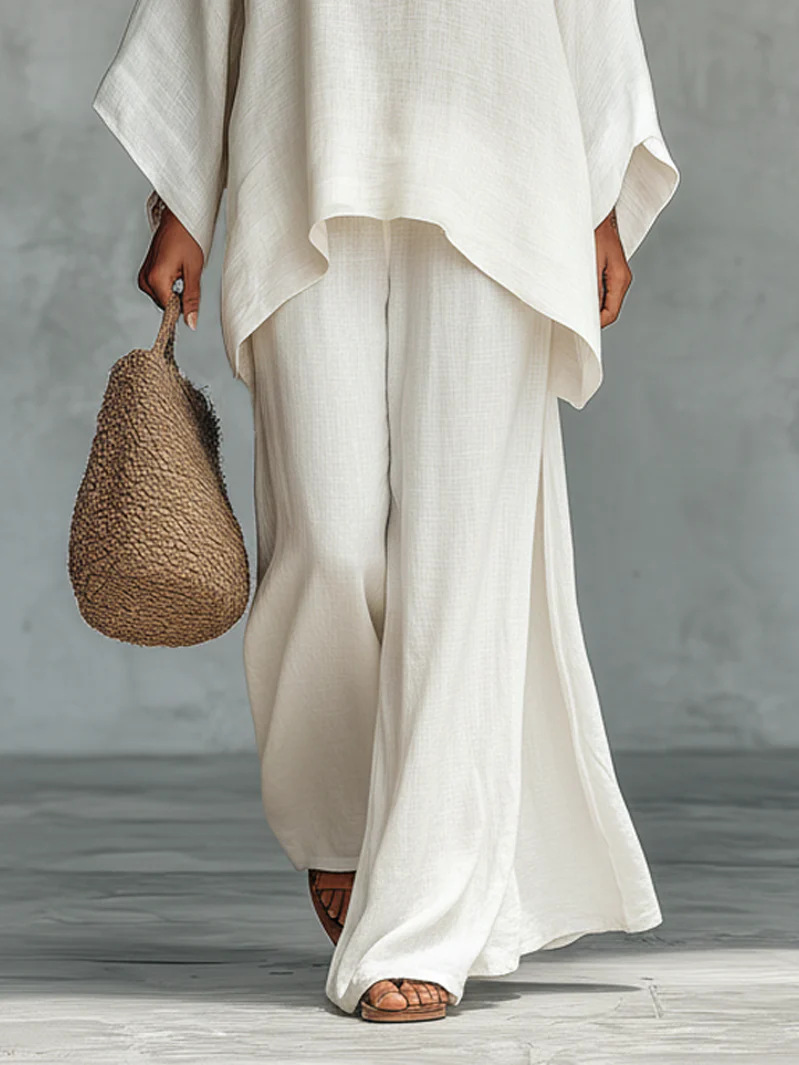 Women’s Linen Blend Two-Piece Set - Image 4
